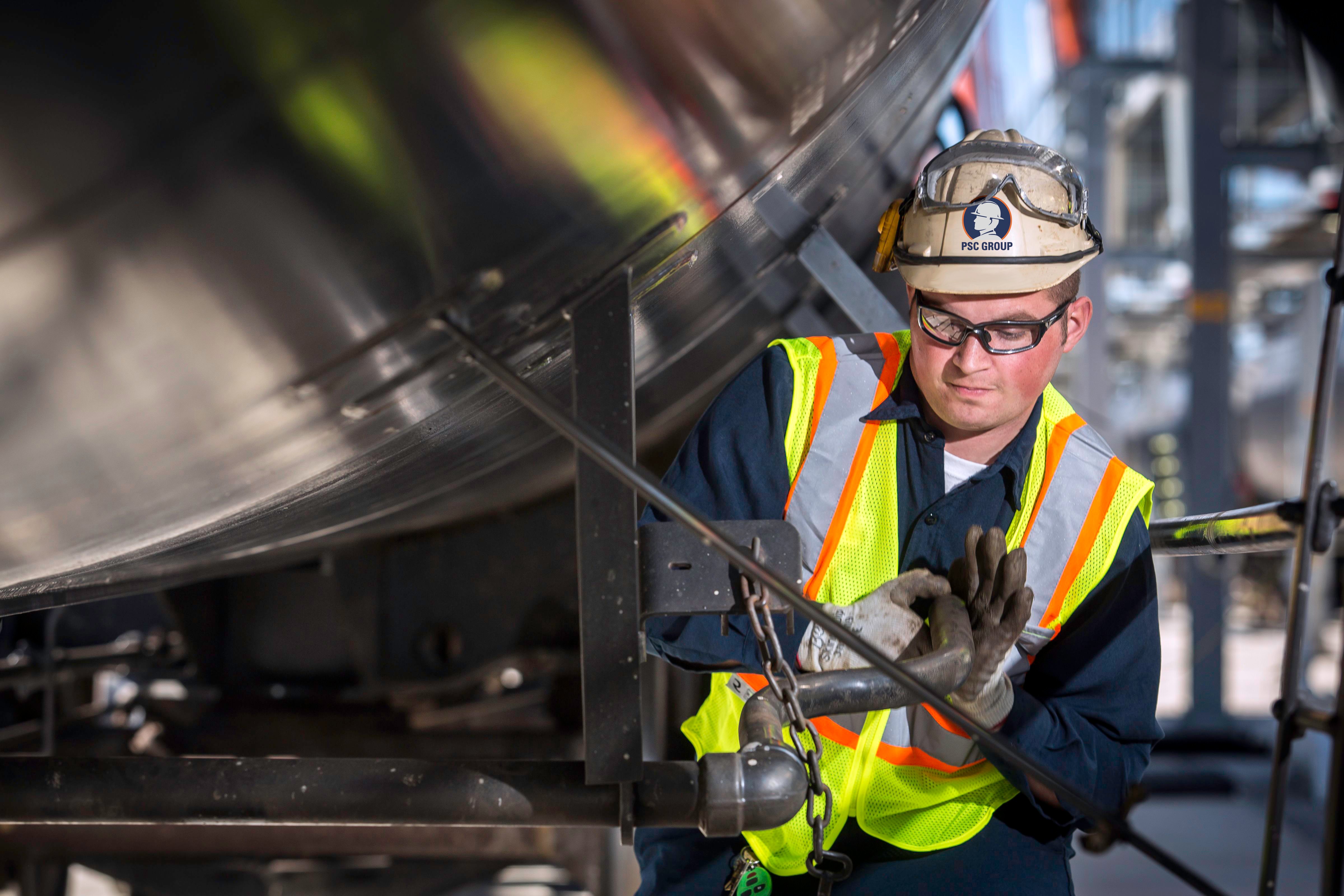 Loader working in a crude-by-rail operation